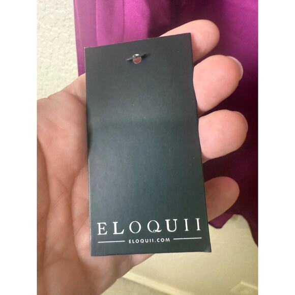 Eloquii Color Blocked Tie Neck Asymmetrical Blouse Plus 28 NEW Orchid Lilac - Picture 5 of 10